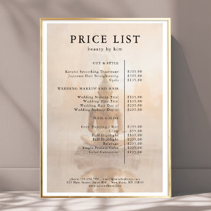 Gouden Boeddha Salon Prijslijst Poster