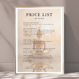Gouden Boeddha Salon Prijslijst Poster