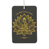 Gouden Boeddha te midden van bloeiende lotusbloeme Luchtverfrisser (Voorkant)