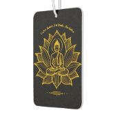 Gouden Boeddha te midden van bloeiende lotusbloeme Luchtverfrisser (Links)