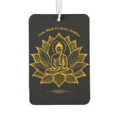 Gouden Boeddha te midden van bloeiende lotusbloeme Luchtverfrisser (Achterkant)