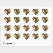 Gouden Boeddha Zegen Inspirerende Liefde Hart Sticker (Vel)