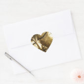 Gouden Boeddha Zegen Inspirerende Liefde Hart Sticker (Envelop)
