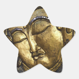 Gouden Boeddha Zegen Inspirerende Liefde Ster Sticker