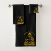 Gouden Boeddhabeeld in meditatie Bad Handdoek (Insitu)