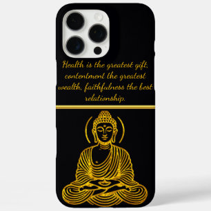 Gouden Boeddhabeeld in meditatie iPhone 16 Pro Max Hoesje