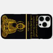 Gouden Boeddhabeeld in meditatie Case-Mate iPhone Case (Achterkant (horizontaal))