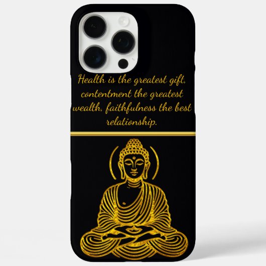 Gouden Boeddhabeeld in meditatie Case-Mate iPhone Case (Achterkant)