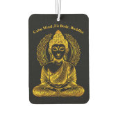 Gouden Boeddhabeeld in serene meditatiehouding Luchtverfrisser (Achterkant)