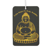 Gouden Boeddhabeeld Mediteren in een vredige houdi Luchtverfrisser (Voorkant)