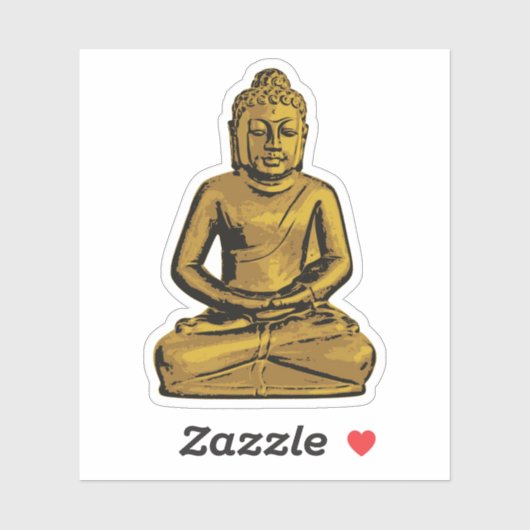 Gouden Boeddhabeeld Sticker (Vel)
