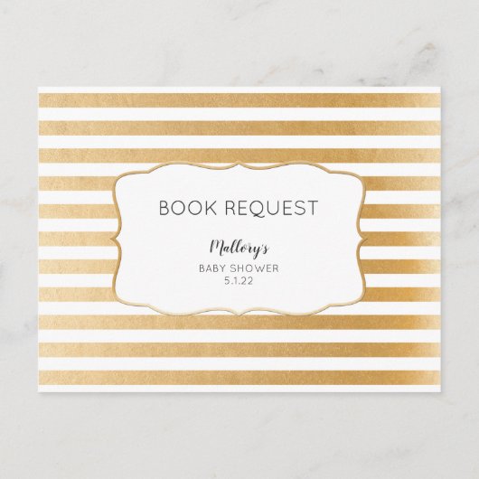 Gouden boek aanvraag kaart voor neutraal baby show (Achterkant)