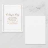 Gouden Boeken voor Baby shower Insert Informatiekaartje (Voorkant / Achterkant)