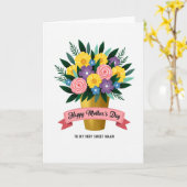 Gouden Boeket Dag Kaart (Gele Bloem)