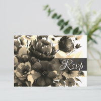 Gouden Boeket RSVP QR-code antwoordkaart