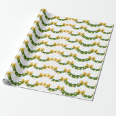 Gouden Bogen En Gekocht Kerst Gift Wrapping Paper Cadeaupapier (Uitgerold)