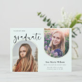 Gouden Bogen | Foto Calligrafie Afstudeer Sage Kaart (Staand voorkant)