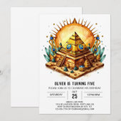 Gouden Boheemse oude Egypte piramides Verjaardag Kaart (Voorkant / Achterkant)