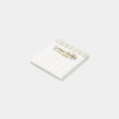 Gouden Boheemse Veer op Ruwe Houten Planken Post-it® Notes (Schuin)