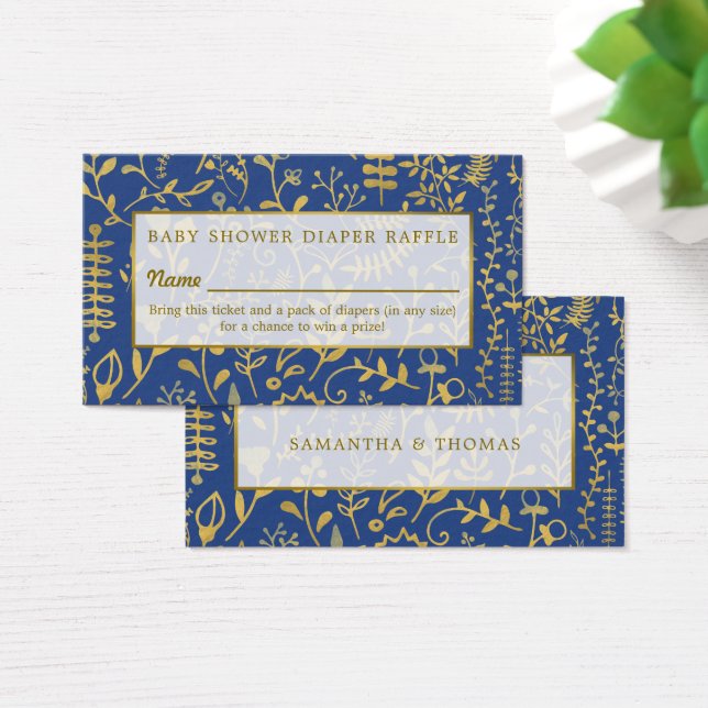 Gouden Boho, bloem- luier raffle ticket Visitekaartjes (Bureau)