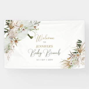Gouden Boho/Boheemse Baby Brunch Welkom Spandoek