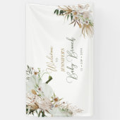 Gouden Boho/Boheemse Baby Brunch Welkom Spandoek (Verticaal)