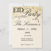 Gouden Boho elegante Eid-feest uitnodiging  (Voorkant)