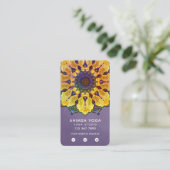 Gouden Boho Mandala Visitekaartje (Staand voorkant)
