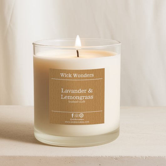 Gouden Boho minimalistische kaars maken label