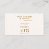 Gouden Boho minimalistische kaars maken Visitekaar Visitekaartje (Achterkant)