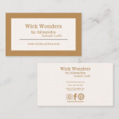 Gouden Boho minimalistische kaars maken Visitekaar Visitekaartje (Voorkant / Achterkant)