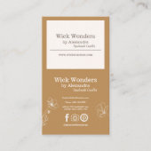 Gouden Boho minimalistische kaars maken Visitekaartje (Voorkant)