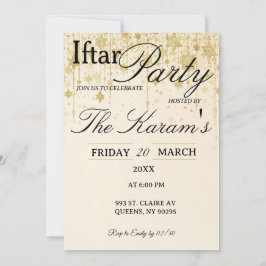 Gouden Boho Minimalistische Moskee Ramadan Iftar F Kaart