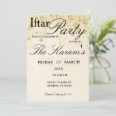 Gouden Boho Minimalistische Moskee Ramadan Iftar F Kaart (Staand voorkant)