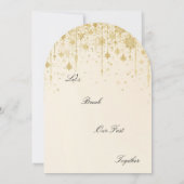 Gouden Boho Minimalistische Moskee Ramadan Iftar F Kaart (Achterkant)