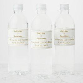 Gouden Boho Pampas Gras Zomer Bruiloft Waterfles Etiket