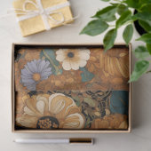 Gouden Boho Tuin Bloemig Tissuepapier (Geschenk)