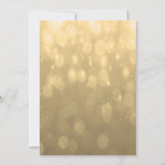 Gouden Bokeh | 50ste verjaardag Kaart (Achterkant)