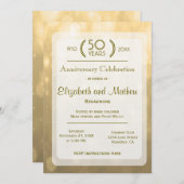 Gouden Bokeh | 50ste verjaardag Kaart (Voorkant / Achterkant)