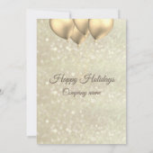 Gouden bokeh ballon corporate kerstfeest Invi Kaart (Achterkant)