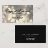 Gouden Bokeh Evenementenplanner Visitekaartje (Voorkant / Achterkant)