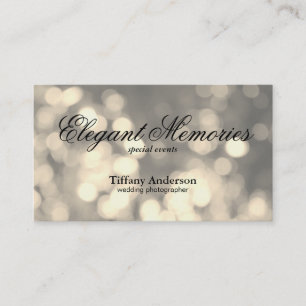 Gouden Bokeh Evenementenplanner Visitekaartje