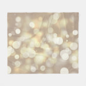 Gouden Bokeh feestverlichting Fleece Deken (Voorkant (Horizontaal))