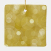 Gouden bokeh gepersonaliseerd keramisch ornament (Achterkant)