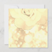 Gouden Bokeh Ivoor Sepia Floral Glitter Huwelijk Kaart (Achterkant)