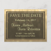 Gouden Bokeh lichten Aankondigingskaart (Voorkant)