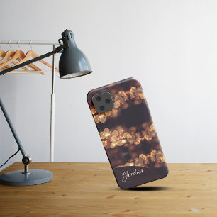 Gouden bokeh lichten iPhone Case