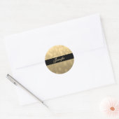 Gouden Bokeh lichten Ronde Sticker (Envelop)