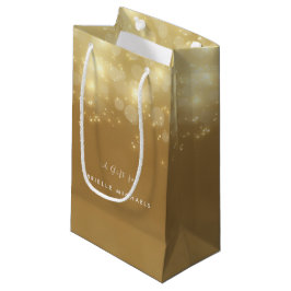 Gouden Bokeh Luxe Sparkle Elegante Glow Met Naam Klein Cadeauzakje