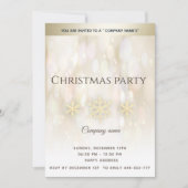 Gouden bokeh sneeuwvlokken corporate kerstfeest I Kaart (Voorkant)